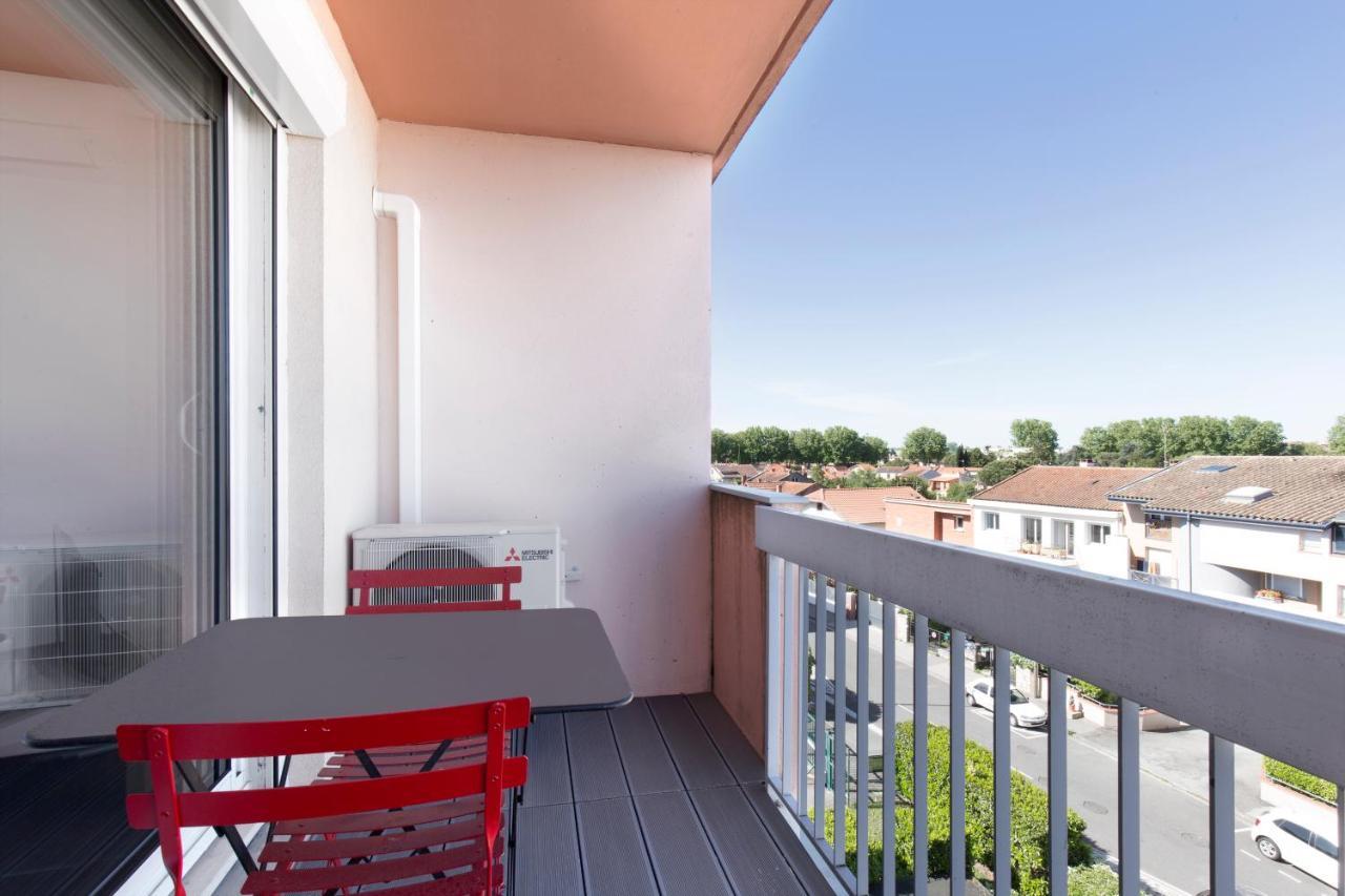 Appartement Cosy Tout Confort - Climatisation, Balcon, Wifi - Proche Airbus, Purpan, Aeroport, Stade Ernest Wallon Toulouse Exterior foto
